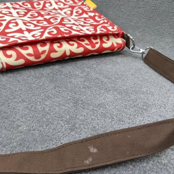 Infantino Savvy Bag Diaper Bag with Changing Pad Red Cream Printed - Picture 14 of 14